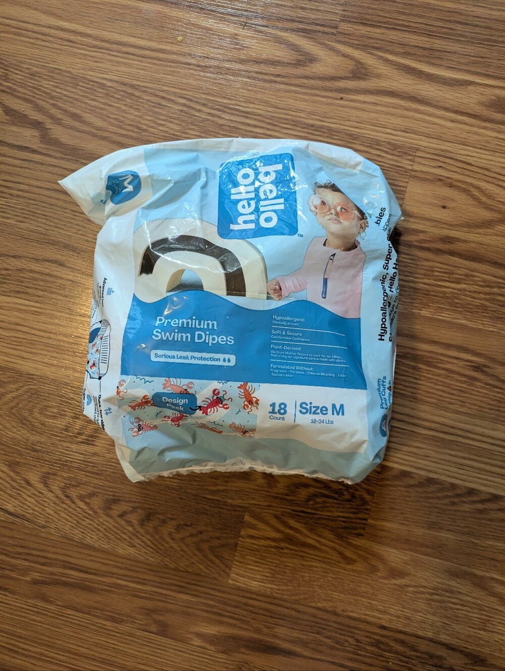 Hello Bello Swim Diapers - Blue (Size M)
